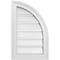 Ekena Millwork Quarter Round Top Right Surface Mount PVC Gable Vent w/ 2"W x 2"P Brickmould Sill Frame, 14"W x 22"H GVPQR14X2203SF - alternate 1